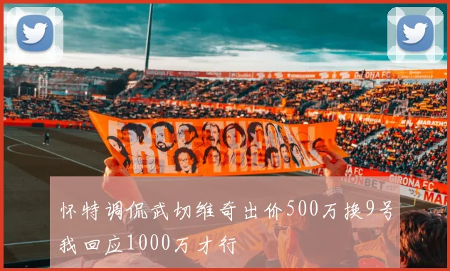 怀特调侃武切维奇出价500万换9号我回应1000万才行